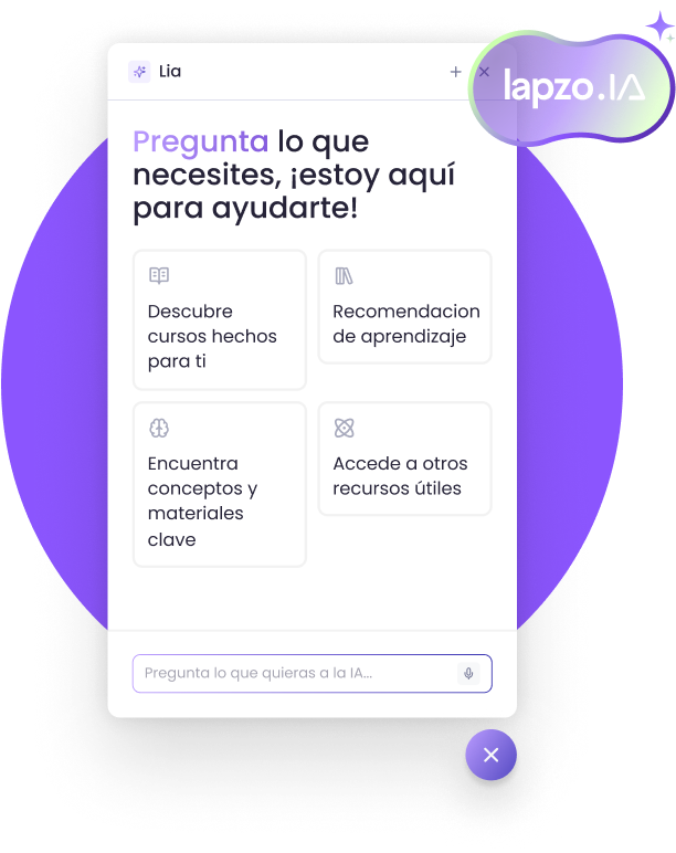 Copiloto de IA de Lapzo para acompañar el aprendizaje.