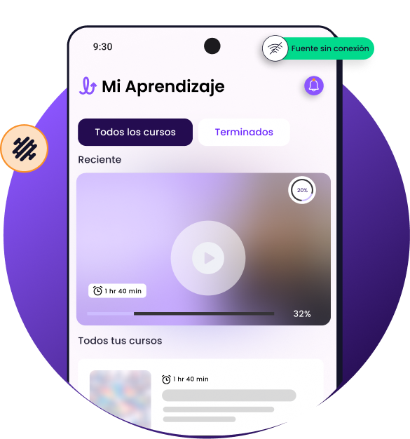 Aplicación móvil de Lapzo para realizar cursos.