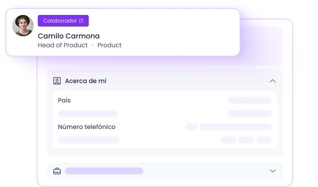 Vista de gestión de talento y colaboradores en Lapzo.